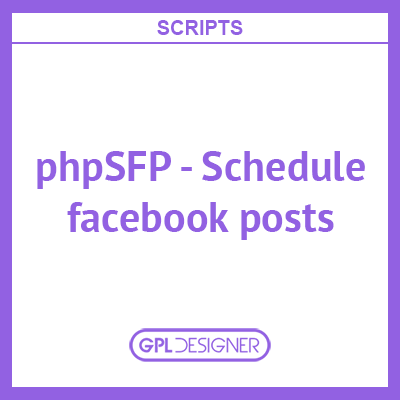 phpSFP - Schedule facebook posts