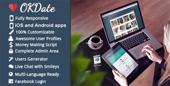 OKDate - Complete Dating Script (Desktop & Mobile Ready) v1.9