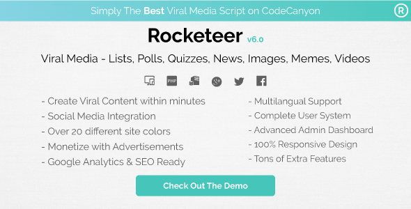 Rocketeer - Viral Media Content, Quizzes and Polls