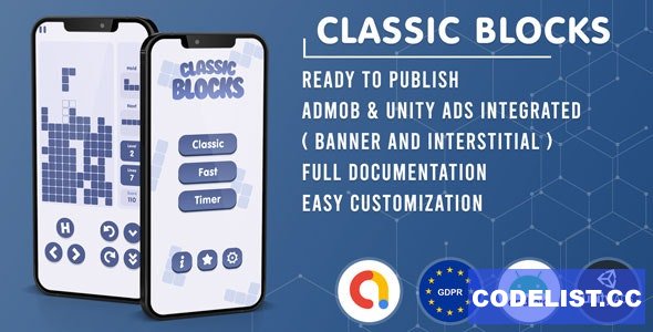 Classic Blocks with AdMob and Leaderboard