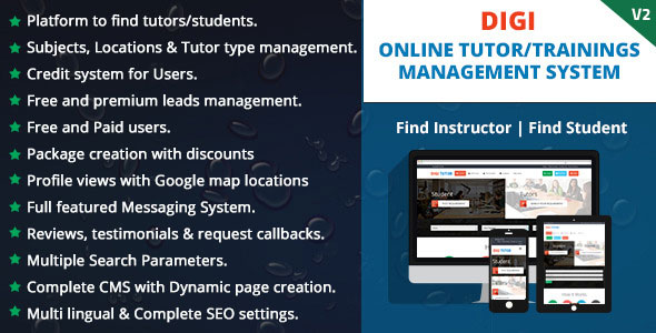 Digi Online TutorTrainings Management System