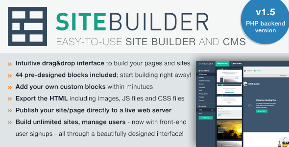 SiteBuilder Lite - Drag&Drop site builder and CMS