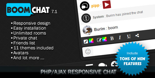 Boomchat - Responsive PHPAJAX Chat v7.0