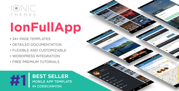 IonFullApp Full Ionic Template + Cordova Plugins