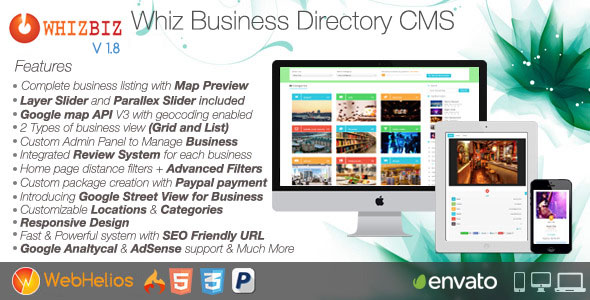 WhizBiz - Business Directory CMS v1.8