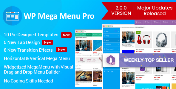 WP Mega Menu Pro - Responsive Mega Menu Plugin v2.0.2