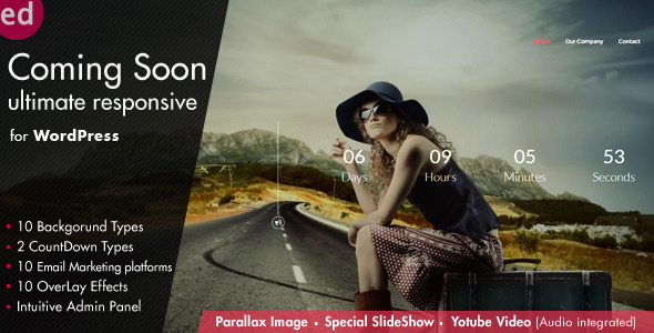 Coming Soon CountDown Responsive Wordpress Plugin v3.5