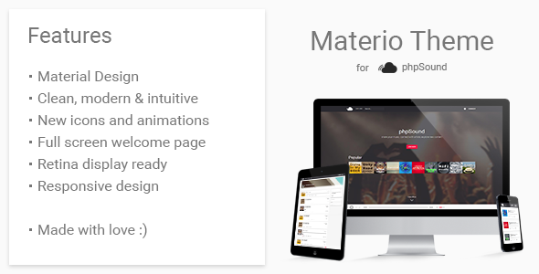 Materio Theme for phpSound