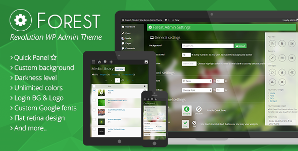 Forest - Revolution Wordpress Admin Theme v1.2.5