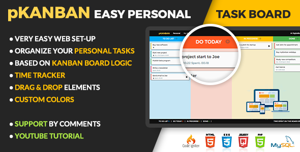 pKANBAN - Personal Task Board