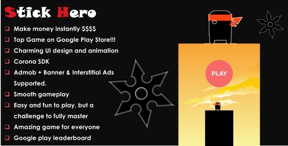 Stick Hero Inc. Leaderboard + Ads