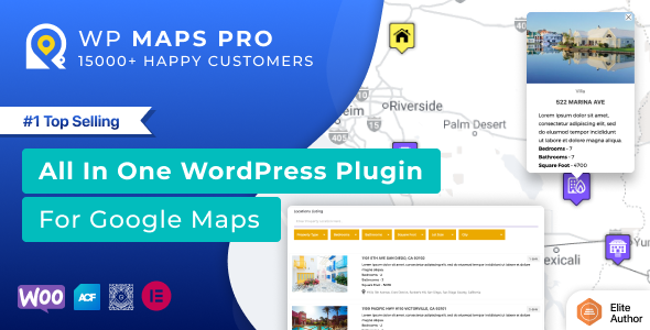 WordPress Plugin for Google Maps - WP MAPS PRO v3.4.5