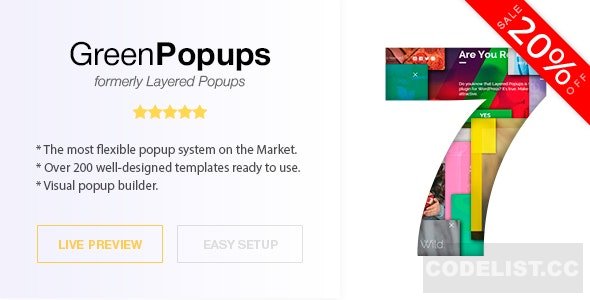 Popup Plugin for WordPress - Green Popups (formerly Layered Popups) v6.03