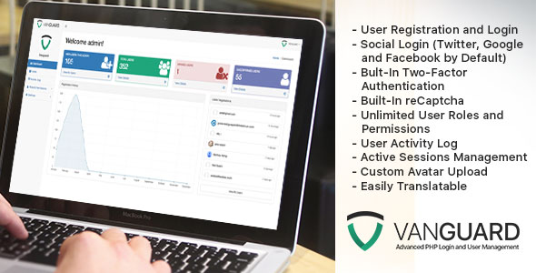 Vanguard - Advanced PHP Login and User Management v1.3.0