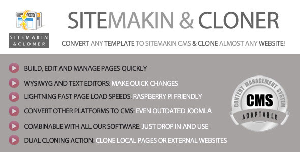 Sitemakin and Cloner - Fast CMS and Cloner v6