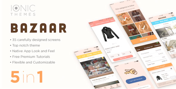 BAZAAR - Ionic Multi App Template (with optional WooCommerce integration)