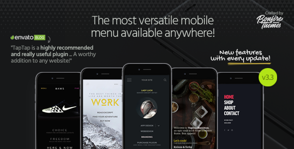 TapTap - A Super Customizable WordPress Mobile Menu V3.3