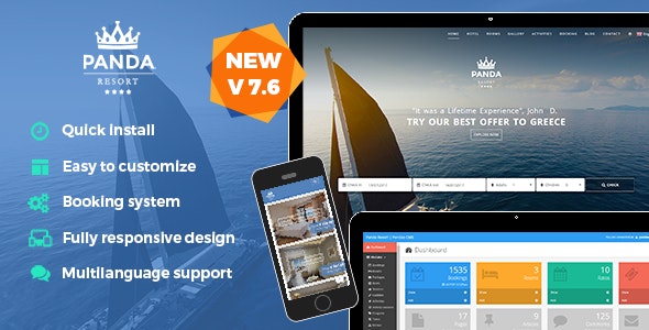 Panda Resort 4 - CMS for Single Hotel - Booking System