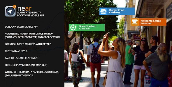 near - Augmented Reality Locations Mobile App