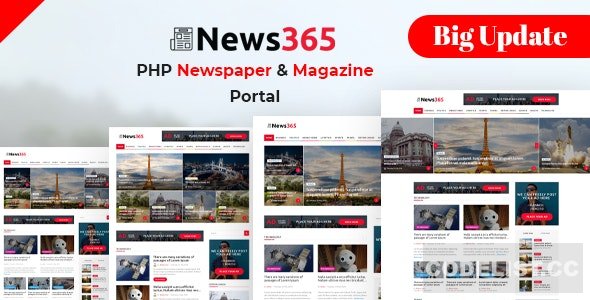 News365 – PHP Newspaper Script Magazine Blog with Video Newspaper v4.0