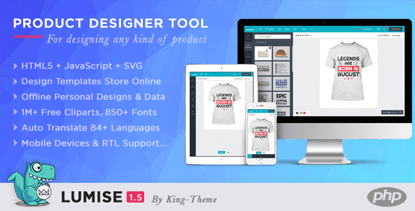 Lumise Product Designer Tool - PHP Version v1.6