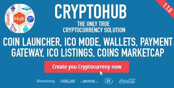 CryptoHub - Coin Launcher, ICO System, MultiCrypto Wallets, Exchange, Payment Gateway v1.2