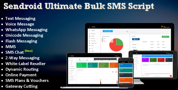 Sendroid Ultimate - SMS, WhatsApp & Voice Messaging Script v1.8.1