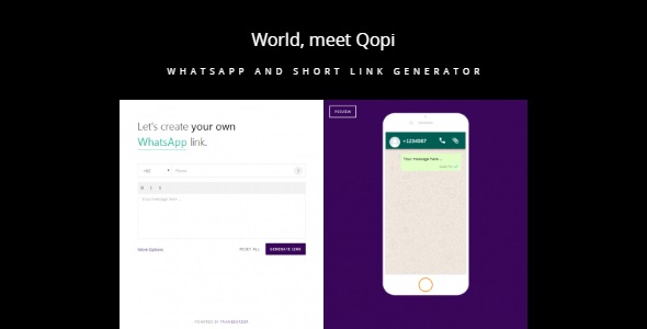 Qopi - WhatsApp and Short Link Generator v2.1.0