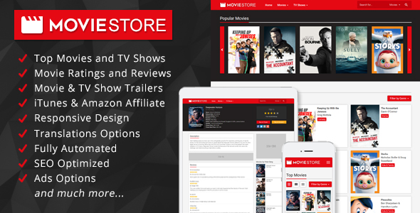 MovieStore - Movies and TV Shows Affiliate Script v1.1