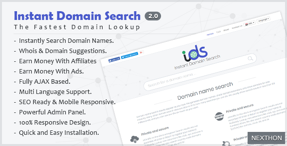 Instant Domain Search Script v2.0