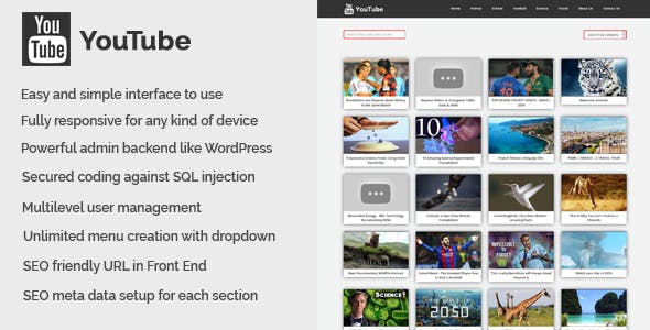 YouTube - YouTube Video Collection CMS v1.0.0