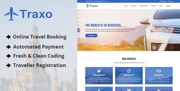 Traxo - Travel Agency CMS with Online Booking System v1.1