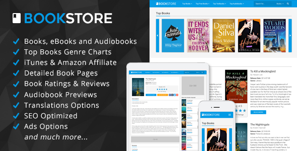 BookStore - Books, eBooks and Audiobooks Affiliate Script v1.3