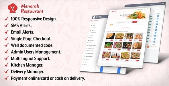 Menorah Restaurant - Restaurant Food Ordering System v1.0