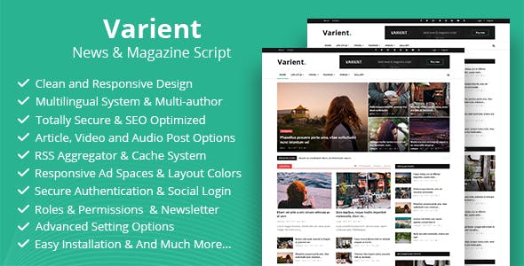 Varient - News & Magazine Script v1.5.5