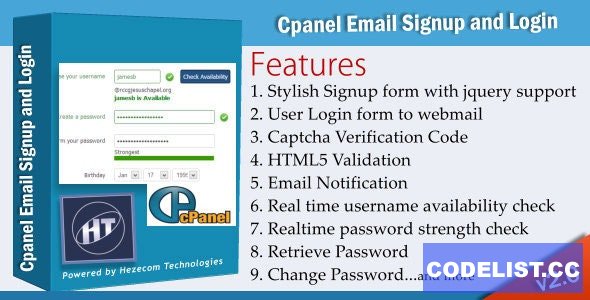 Cpanel Email Signup Plugin v4.1