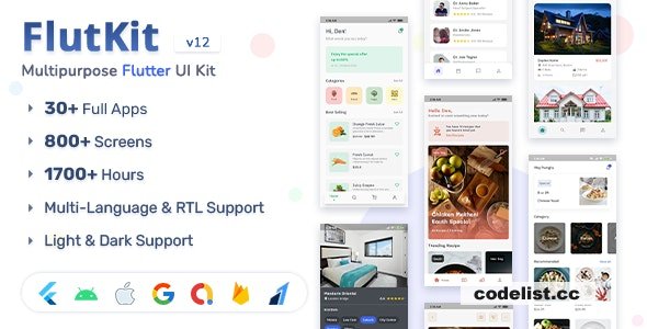 FlutKit - Flutter UI Kit v9.2.0