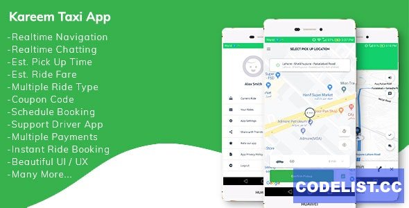 Kareem Taxi App - Cab Booking Solution + admin panel v2.1.9