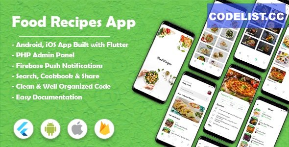 Food Recipes Flutter App (Android & iOS) v1.6