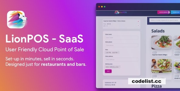 Lion POS - SaaS Point Of Sale Script for Restaurants and Bars with floor plan v3.1.0