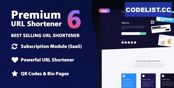 Premium URL Shortener - Link Shortener, Bio Pages & QR Codes v6.2.1