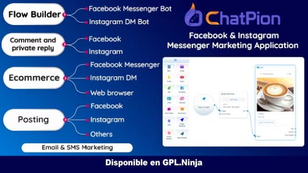 ChatPion - Facebook & Instagram Chatbot,eCommerce,SMSEmail & Social Media Marketing Platform (SaaS)