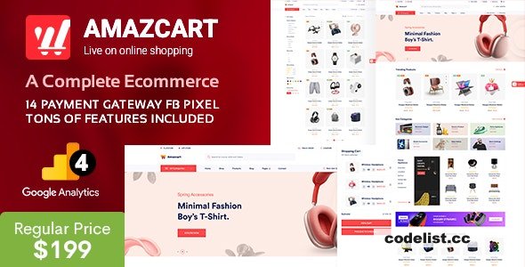 AmazCart - Laravel Ecommerce System CMS v1.6