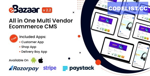 eBazaar - All In One Multi Vendor Ecommerce CMS v2.2