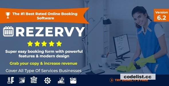 Rezervy - Online bookings system for cleaning, maids, plumber, maintenance, repair, salon services 